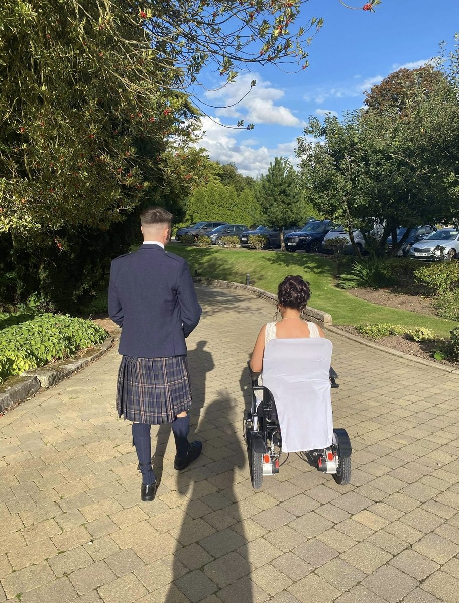 Derek Elder with his mum